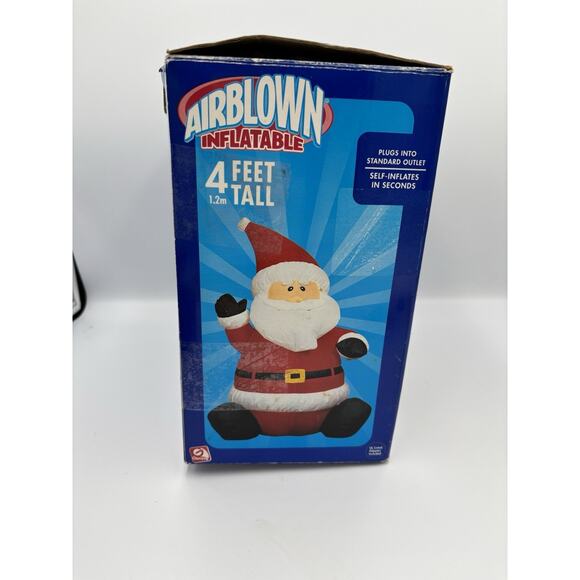 Gemmy AirBlown Inflatable 4ft Santa Opened To Show Its Working Plug In NEW - Picture 8 of 12